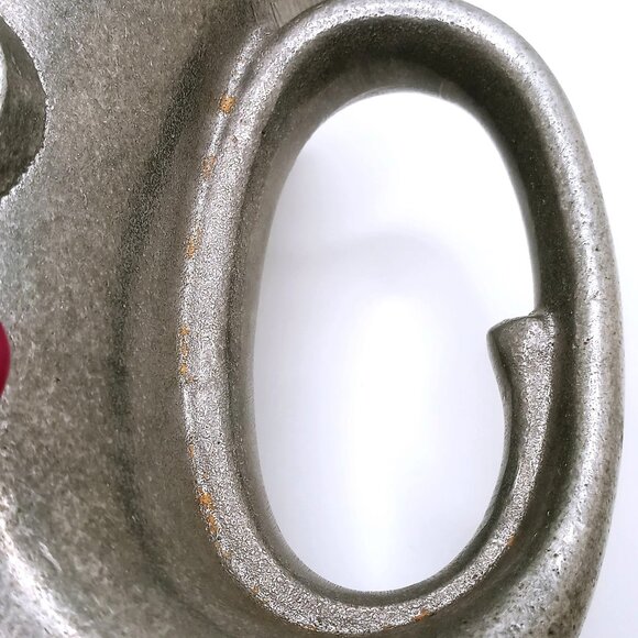 Vintage Pewter Pitcher Mug 5" Tankard Horn Stein Cup Monogrammed 'J' Marked - Picture 7 of 13